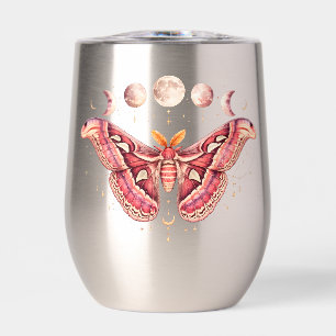 Atlas Moth Celestial Moon Phase   Boho Lunar Art