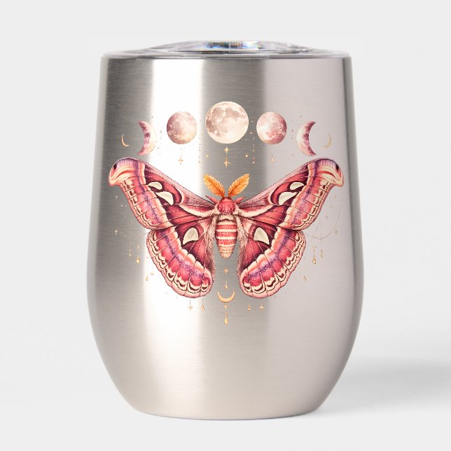 Atlas Moth Celestial Moon Phase | Boho Lunar Art (Front)