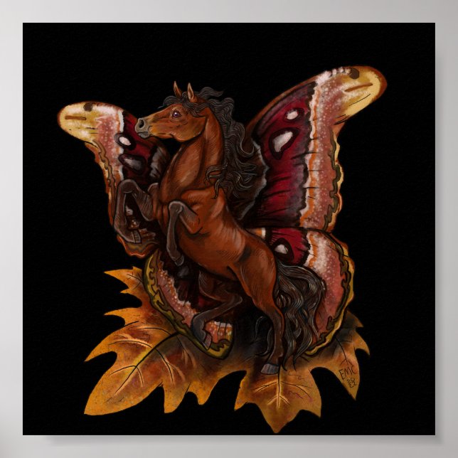 Atlas Moth Fairy Horse  Poster (Front)