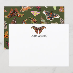 Atlas Moth Personalized Stationery Note Card