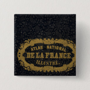 Atlas National De France 2 Inch Square Button