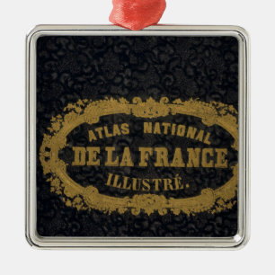 Atlas National De France Metal Ornament