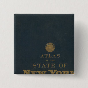 Atlas New York state 2 Inch Square Button