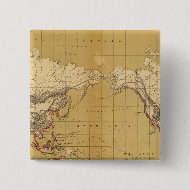 Atlas of 1550 2 inch square button (Front)