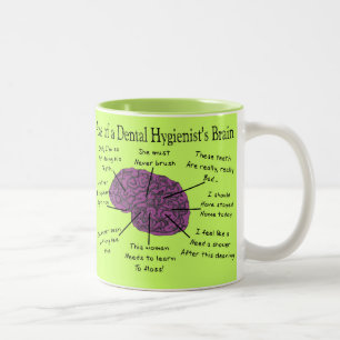 Atlas of a Dental Hygienist's Brain Two-Tone Coffee Mug
