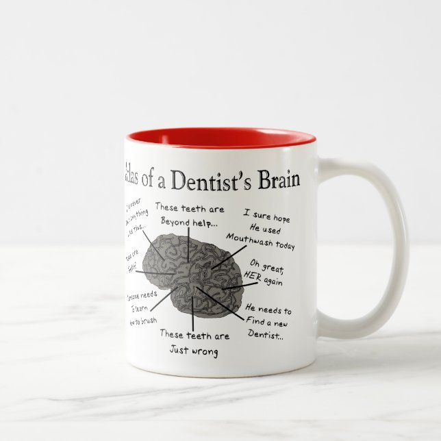 Atlas of a Dentist's Brain Two-Tone Coffee Mug (Right)