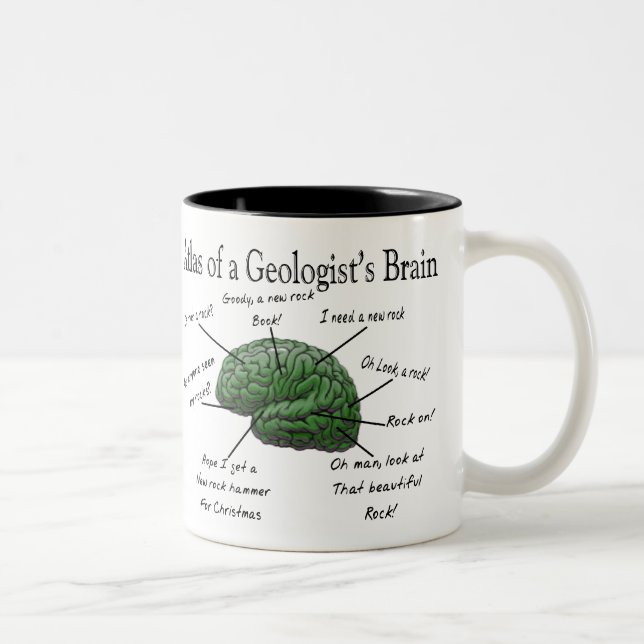 Atlas of a Geologist's Brain Funny Gifts Two-Tone Coffee Mug (Right)
