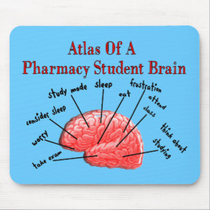 Atlas of a Pharmacy Student Brain Mouse Pad