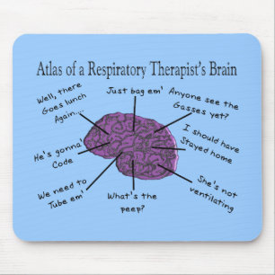 Atlas of a Respiratory Therapist's Brain Mouse Pad