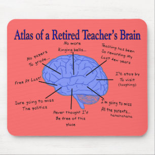 Atlas of a Retired Teacher's Brain Gfits Mouse Pad