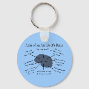 Atlas of an Architect's Brain Keychain