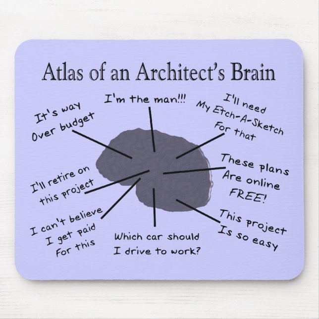 Atlas of an Architect's Brain Mouse Pad (Front)