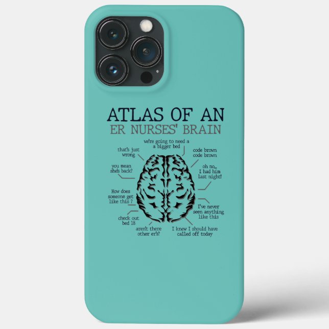 Atlas Of An ER Nurse' Brain ER Nurse Emergency Case-Mate iPhone Case (Back)