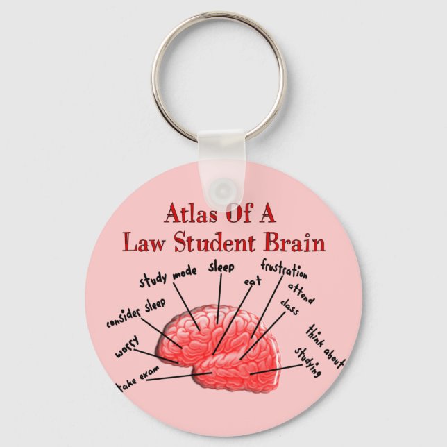 Atlas of Law Student Brain Keychain (Front)