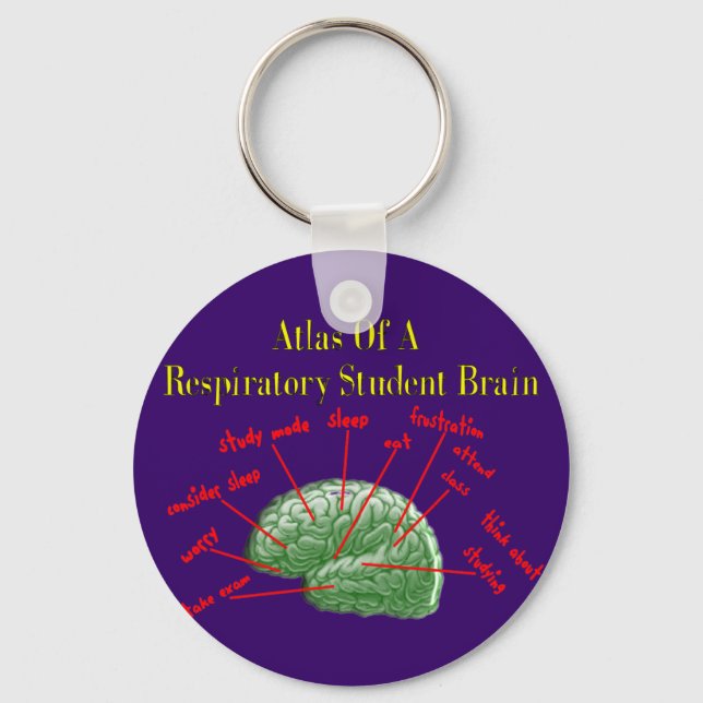Atlas of Respiratory Student Brain Gifts Keychain (Front)