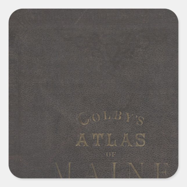 Atlas of the State of Maine Square Sticker (Front)