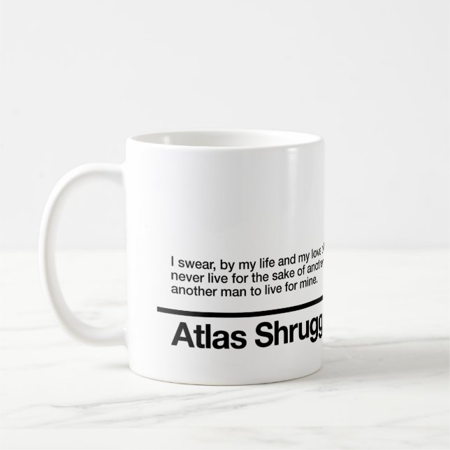 Atlas Shrugged Oath Coffee Mug (Left)