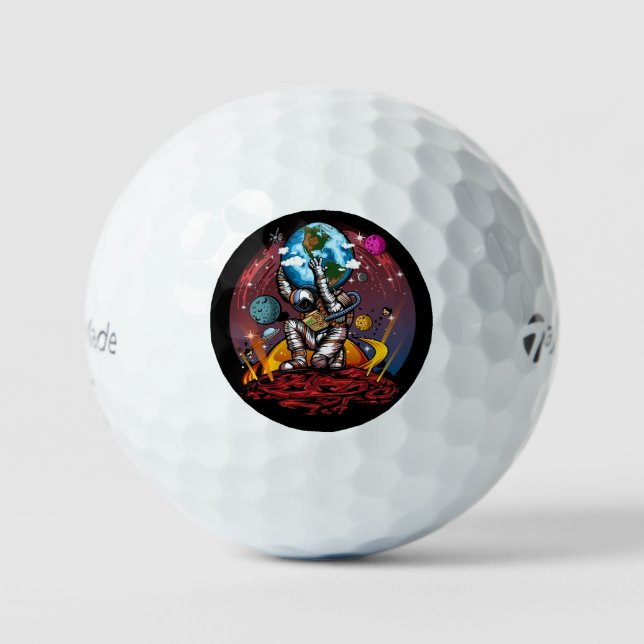 Atlas Space Man Golf Balls (Front)