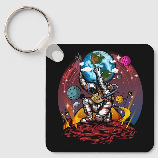 Atlas Space Man Keychain (Front)