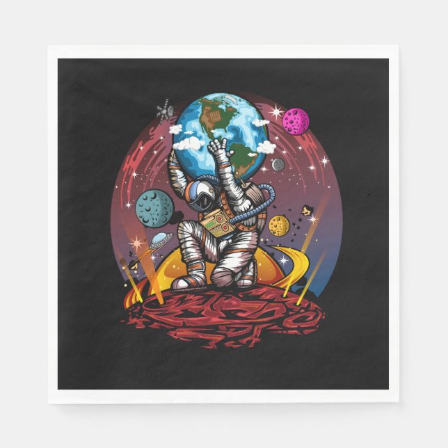Atlas Space Man Napkin (Front)