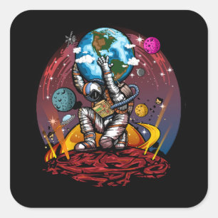 Atlas Space Man Square Sticker