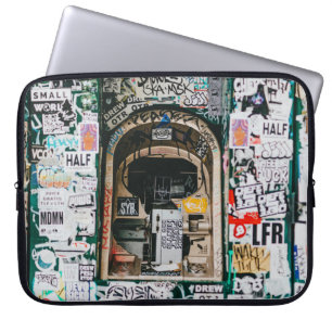 ATM MACHINE WITH GRAFFITI LAPTOP SLEEVE