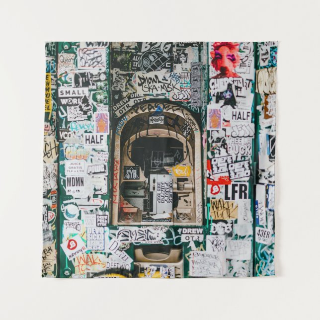 ATM MACHINE WITH GRAFFITI TAPESTRY (Front)