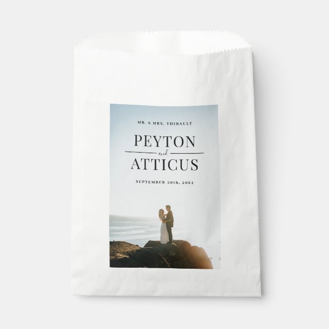 Atmosphere Elegant Bride and Groom Favour Bag (Front)