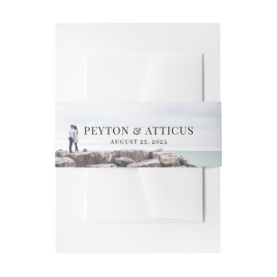 Atmosphere Landscape Photo Wedding Bellyband Invitation Belly Band