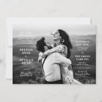 Atmosphere Modern Photo Wedding Invitation