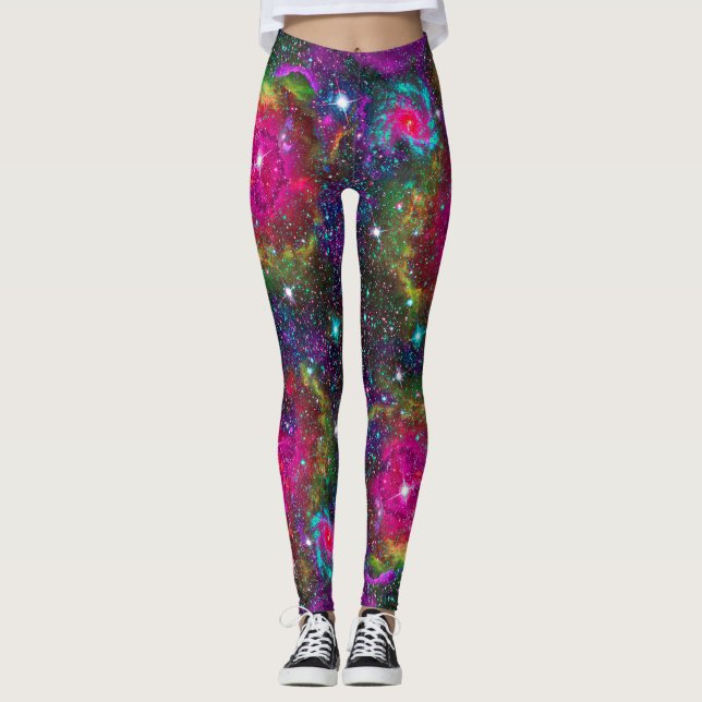 Atmospheric Star Field All Over Print Leggings (Front)