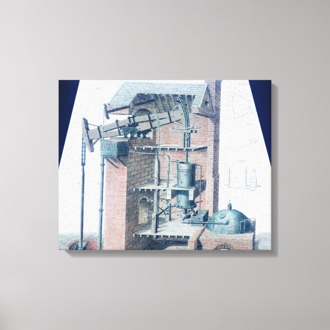 Atmospheric Steam Engine Canvas Print (Front)