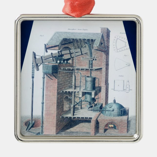 Atmospheric Steam Engine Metal Ornament (Front)