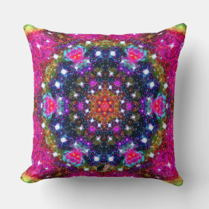 Atmospheric Stellar Kaleid Throw Pillow