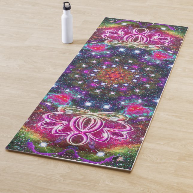 Atmospheric Zen Lotus Star Kaleid Yoga Mat (In Situ)