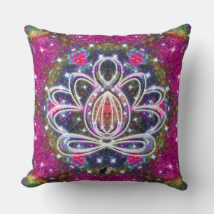Atmospheric Zen Lotus Throw Pillow