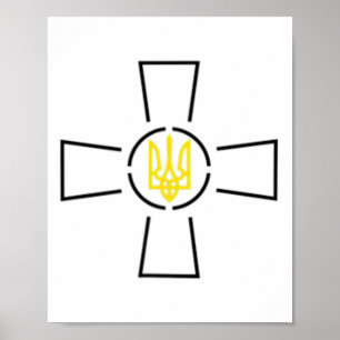Ato Cross Tryzub Ukraine Volodymyr Zelensky  Poster