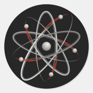 Atom (004a) classic round sticker