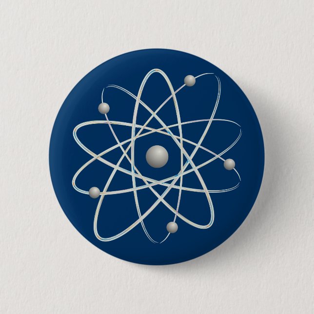 Atom (007) 2 inch round button (Front)