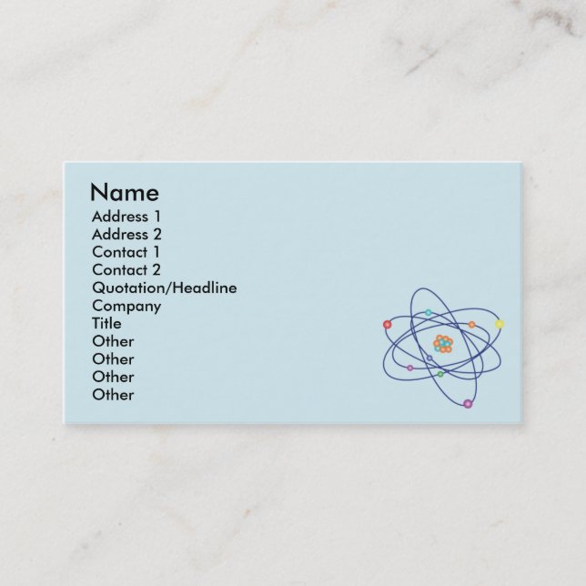 Atom - Business Business Card (Front)