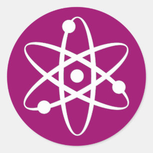 atom classic round sticker