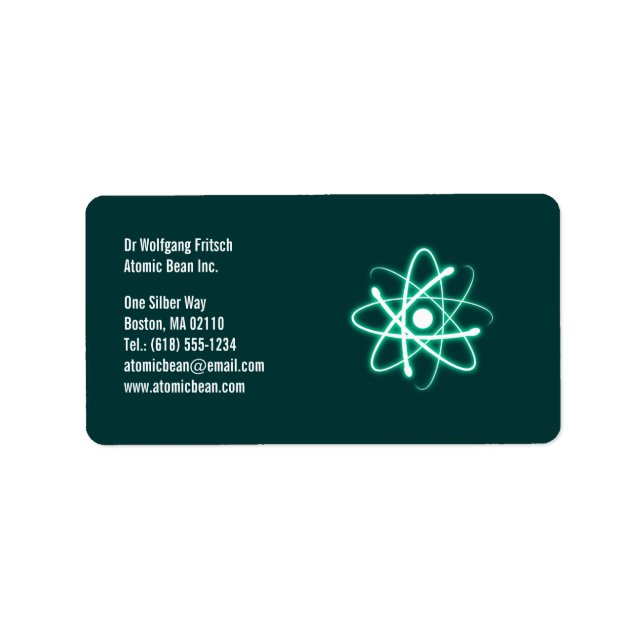 Atom - Étiquette scientifique (Devant)