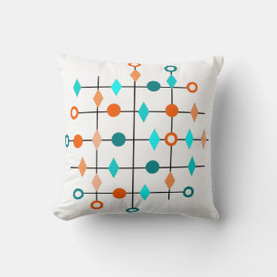 Atom Grid  Throw Pillow