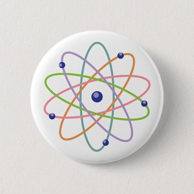 Atom Model 2 Inch Round Button (Front)