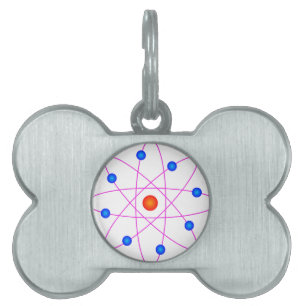 atom model vector clipart pet ID tag