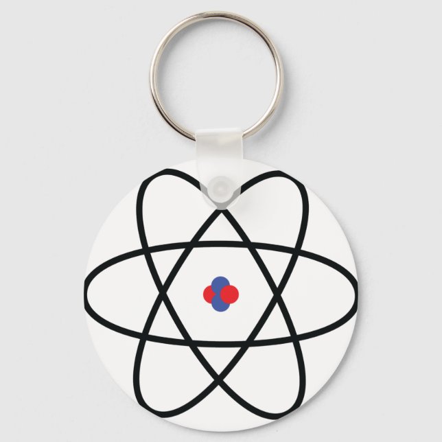 atom nucleus chemistry keychain (Front)