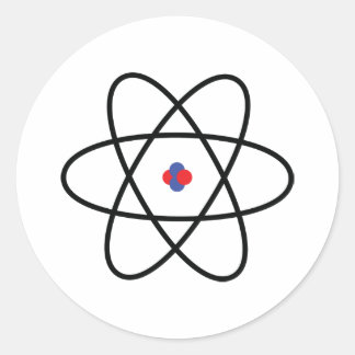 Atom Nucleus Classic Round Sticker