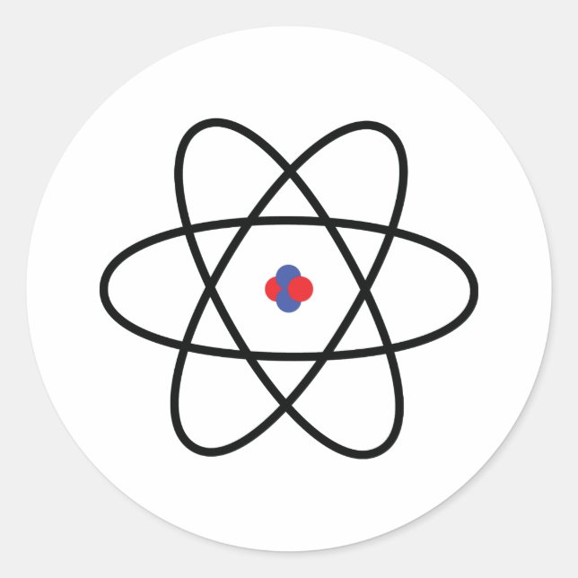 Atom Nucleus Classic Round Sticker (Front)