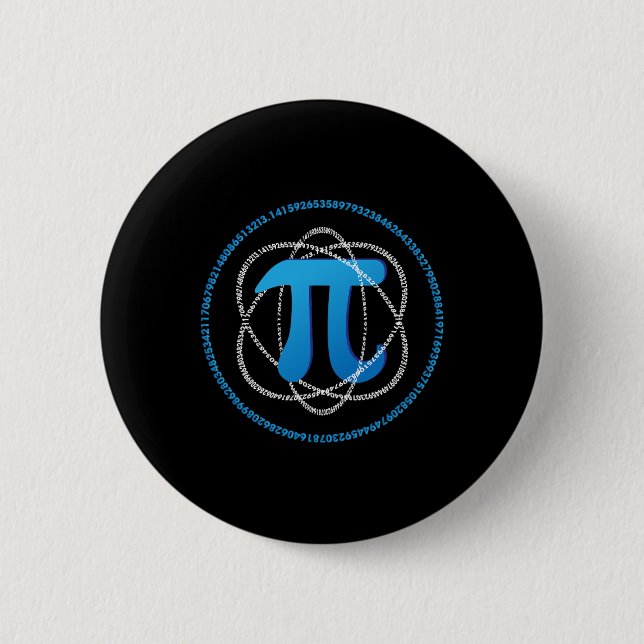 Atom Pi Day Math Science Lover Gift  2 Inch Round Button (Front)
