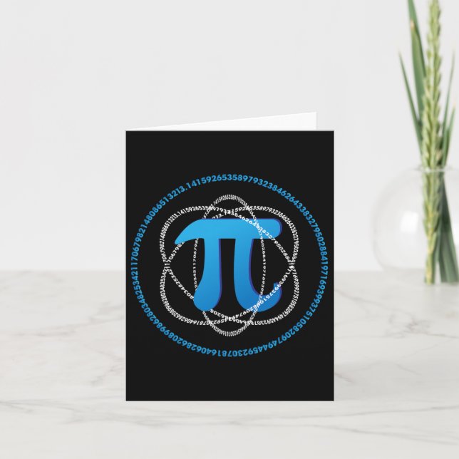 Atom Pi Day Math Science Lover Gift  Card (Front)